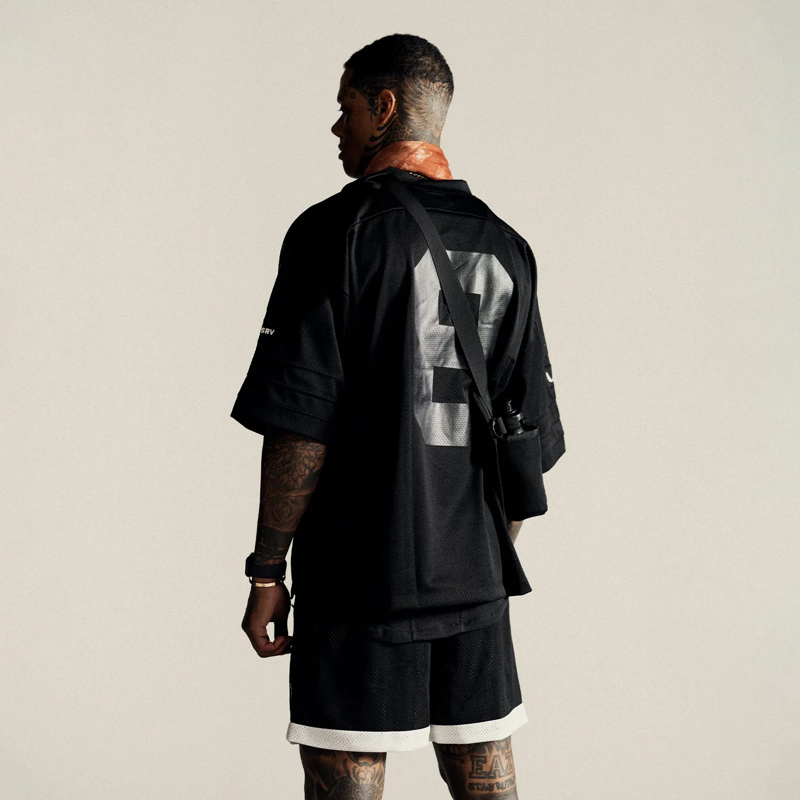 0772. SilverPlus™ Mesh Oversized Jersey  - Black