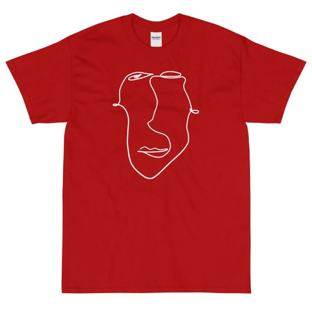 Abstract Minimal Line Art Drawing of a Face 10012020 Men's Classic Fit Short Sleeve T-Shirt