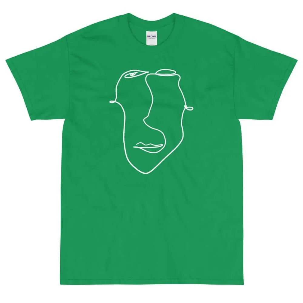 Abstract Minimal Line Art Drawing of a Face 10012020 Men's Classic Fit Short Sleeve T-Shirt