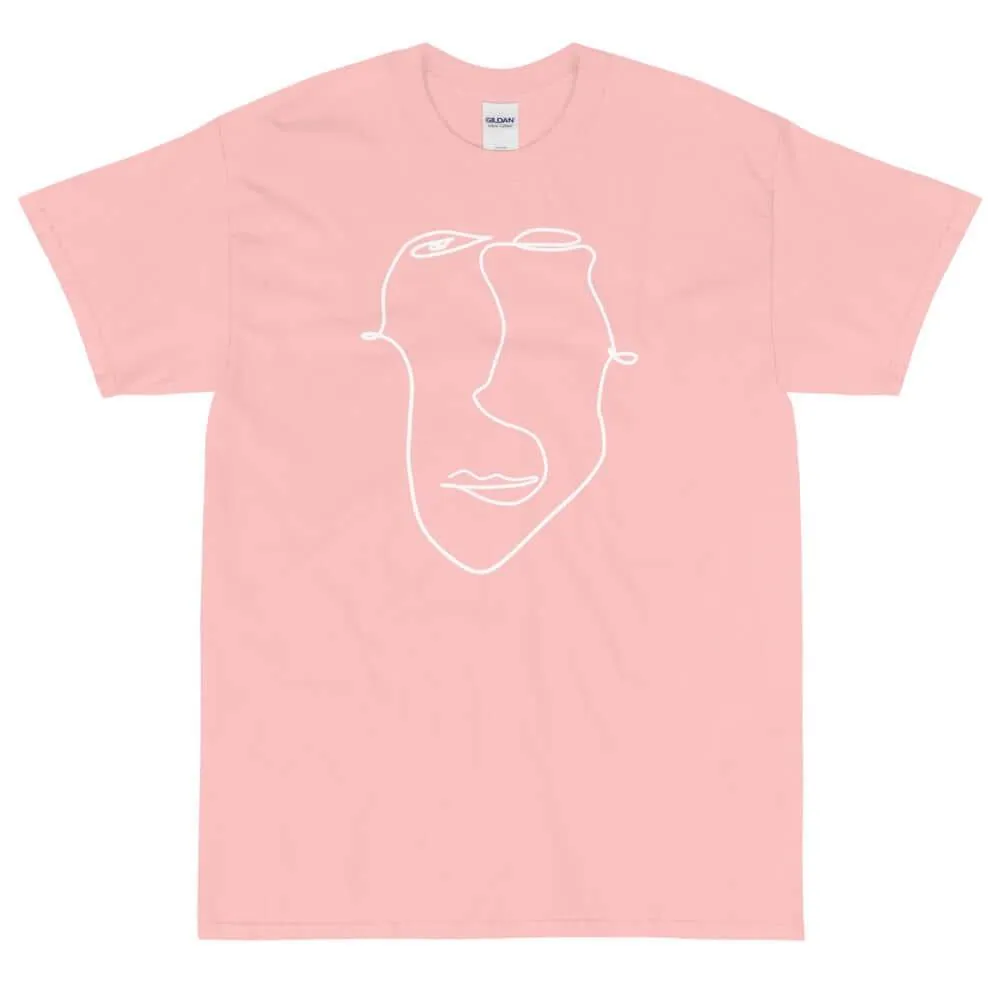 Abstract Minimal Line Art Drawing of a Face 10012020 Men's Classic Fit Short Sleeve T-Shirt