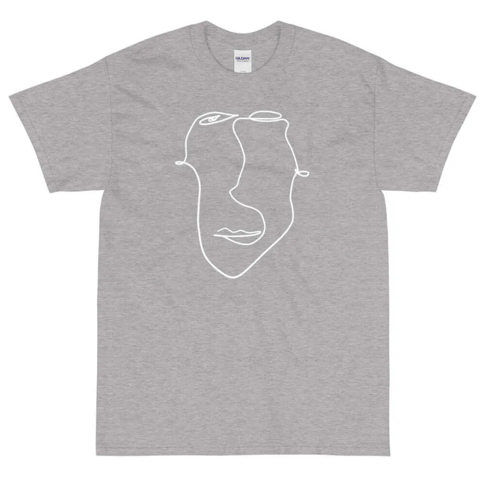 Abstract Minimal Line Art Drawing of a Face 10012020 Men's Classic Fit Short Sleeve T-Shirt