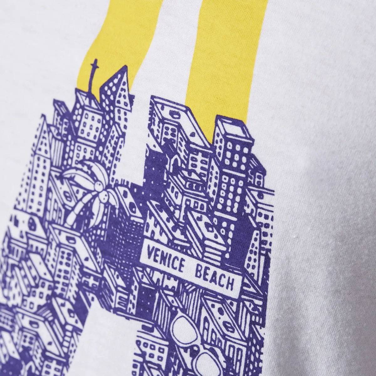 Adidas Originals Los Angeles Men's Training T-Shirt White/Sunshine/Purple