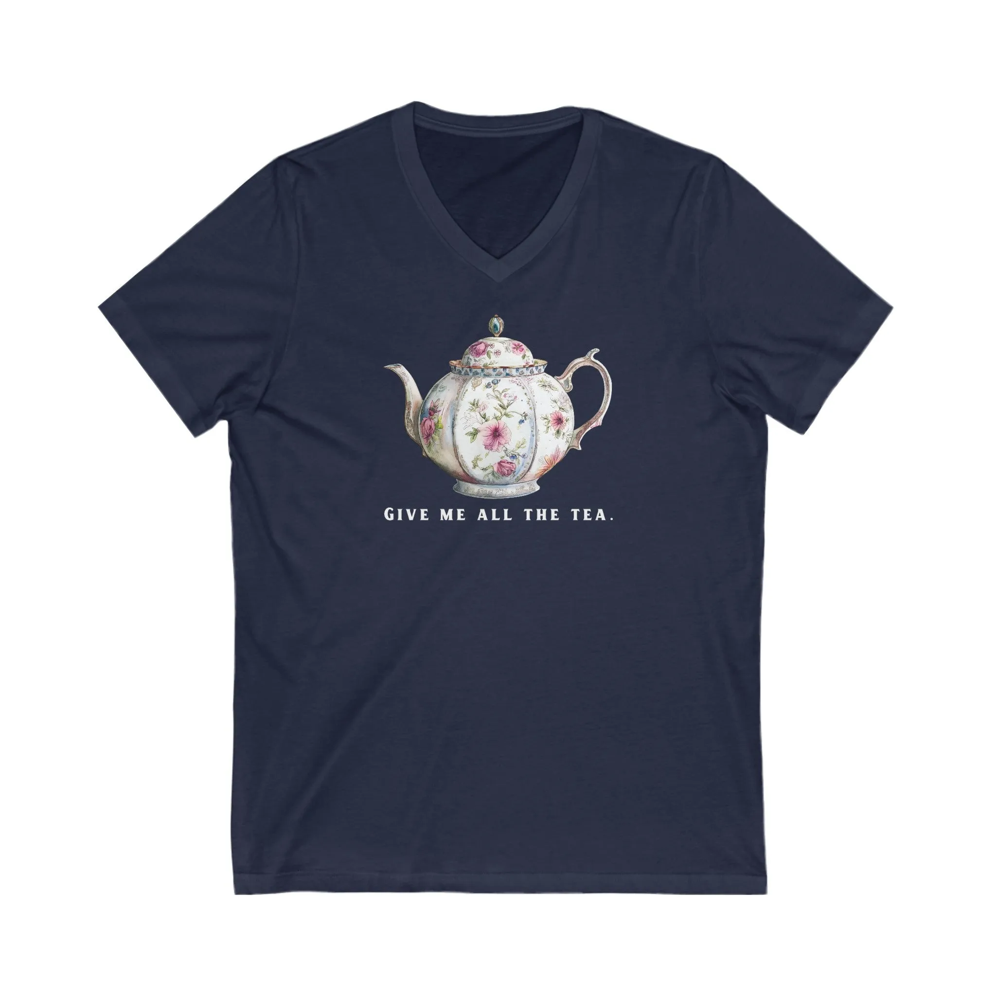 All The Tea Unisex Jersey Short Sleeve V-Neck Tee