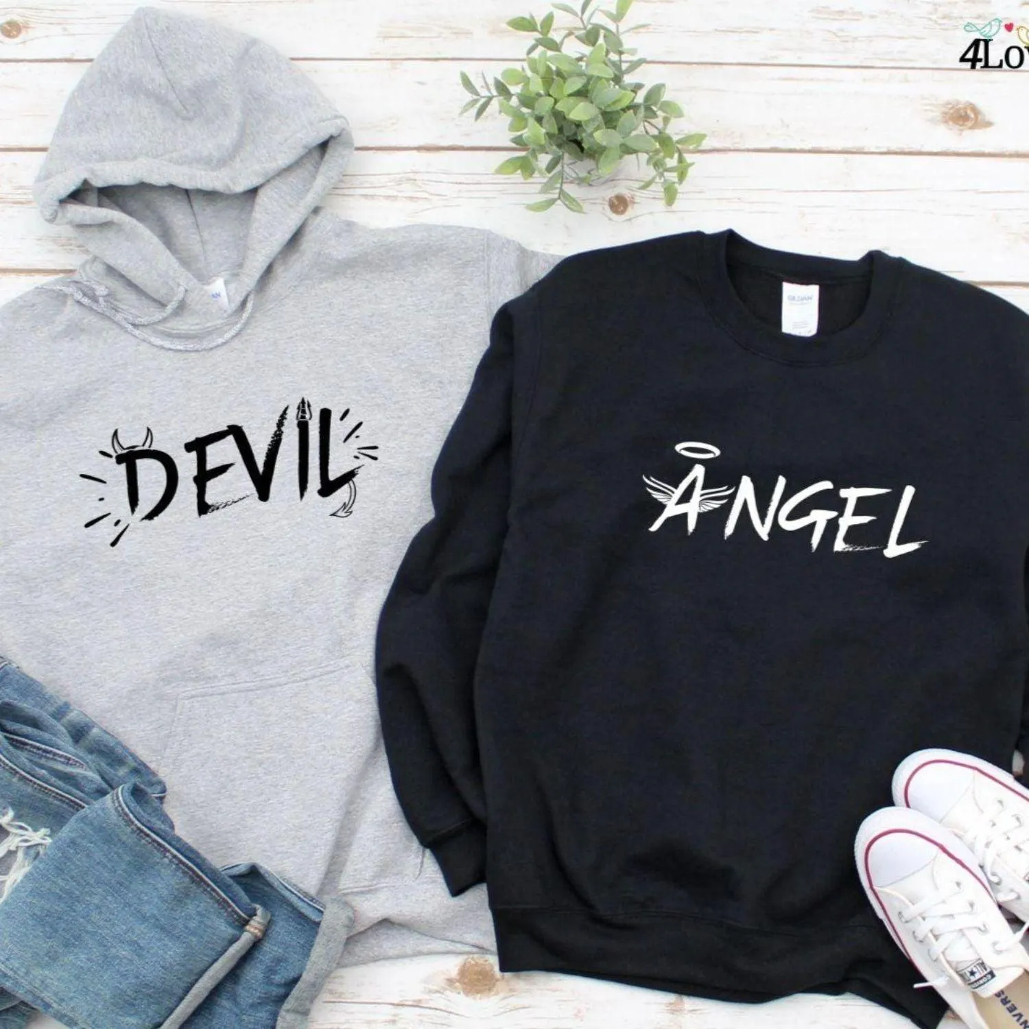 Angel & Devil Fun Matching Outfits: Ideal Valentine's Day Surprise for Playful Duo
