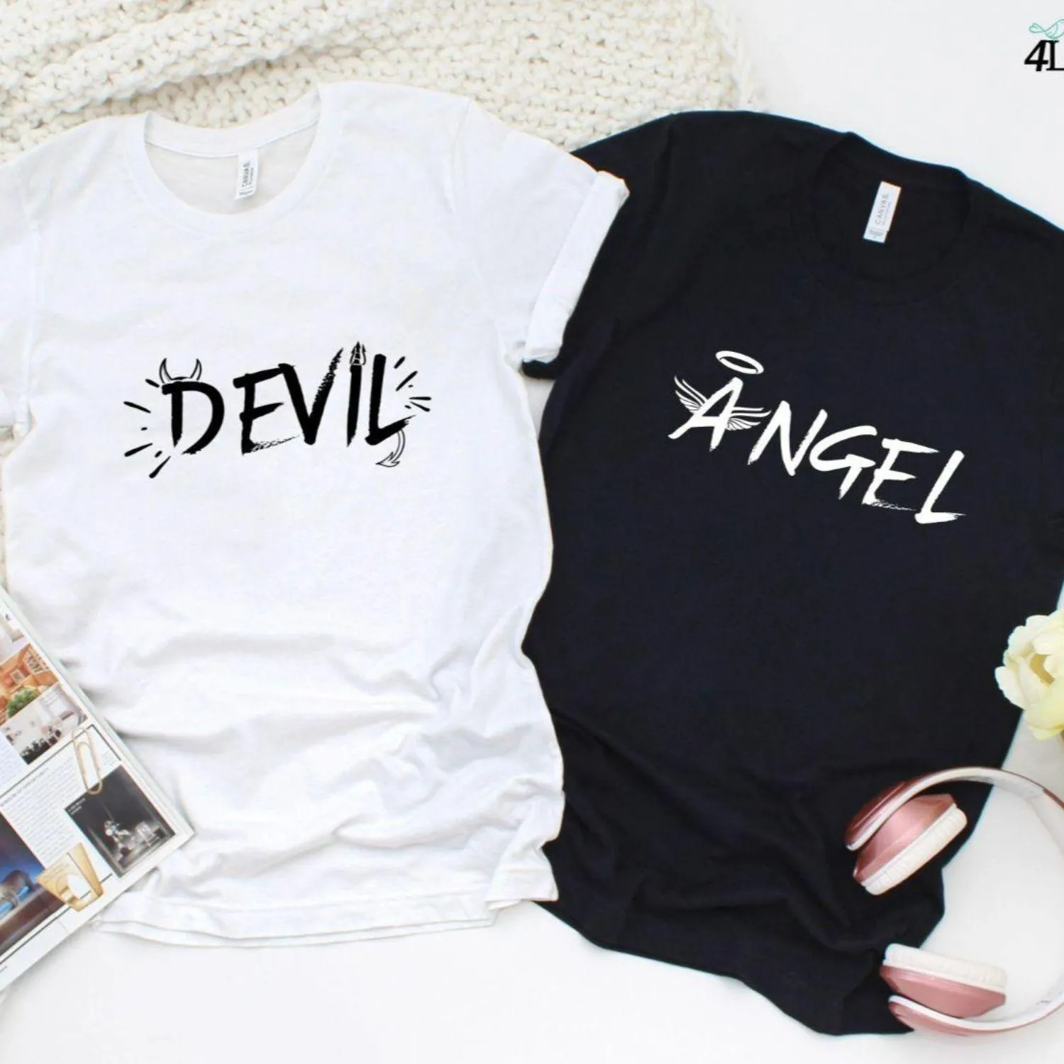 Angel & Devil Fun Matching Outfits: Ideal Valentine's Day Surprise for Playful Duo