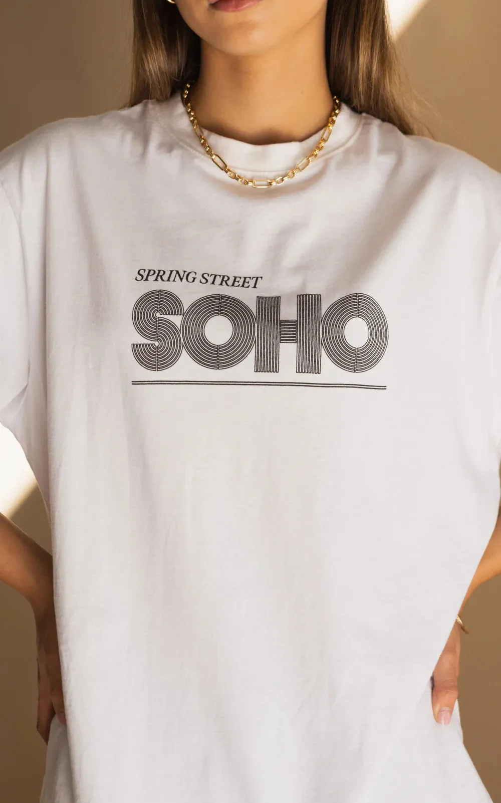 Araminta James Soho Tee Chalk