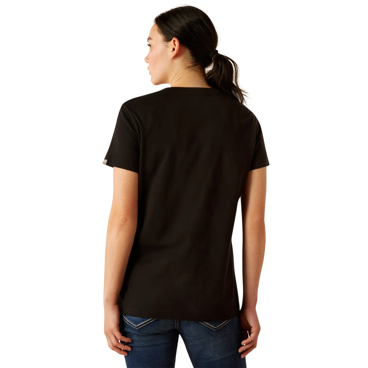 Ariat Ladies Rebar Cotton Strong™ Standard Black Work T-Shirt 10054441