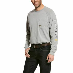 Ariat® Men's Heather Grey Rebar Cotton Strong T-Shirt 10027901