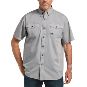 Ariat® Men's Rebar Washed Twill Silver Fox Work Shirt 10039482
