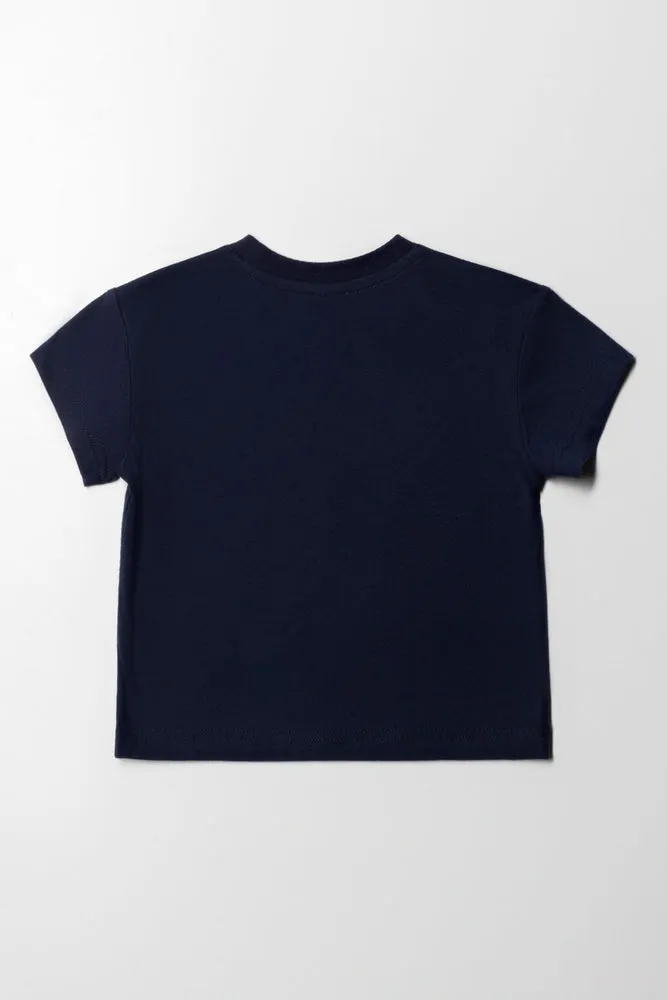 Badge Detail T-Shirt Navy
