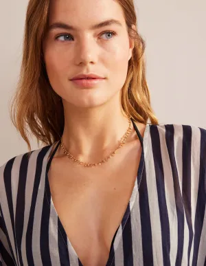 Beaded Necklace-Gold