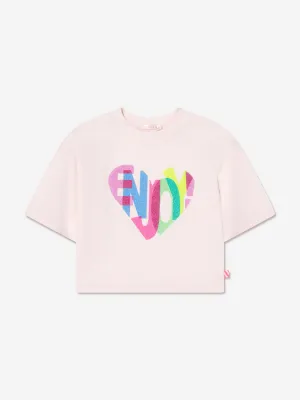 Billieblush Girls Print T-Shirt in Pink