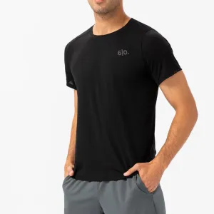 Black light material short sleeve t-shirts for men