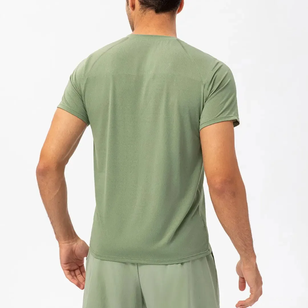 Black light material short sleeve t-shirts for men