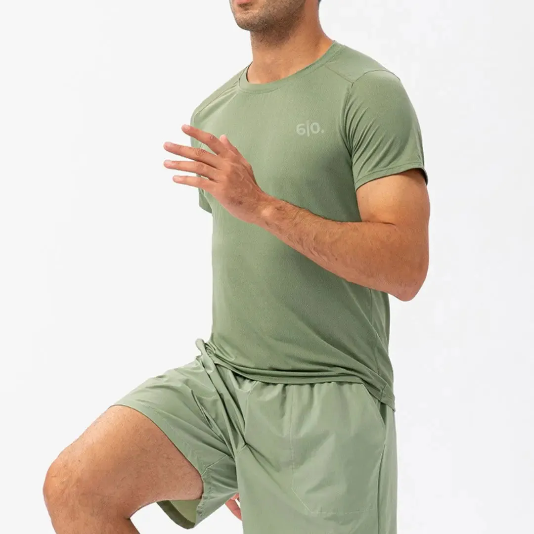 Black light material short sleeve t-shirts for men