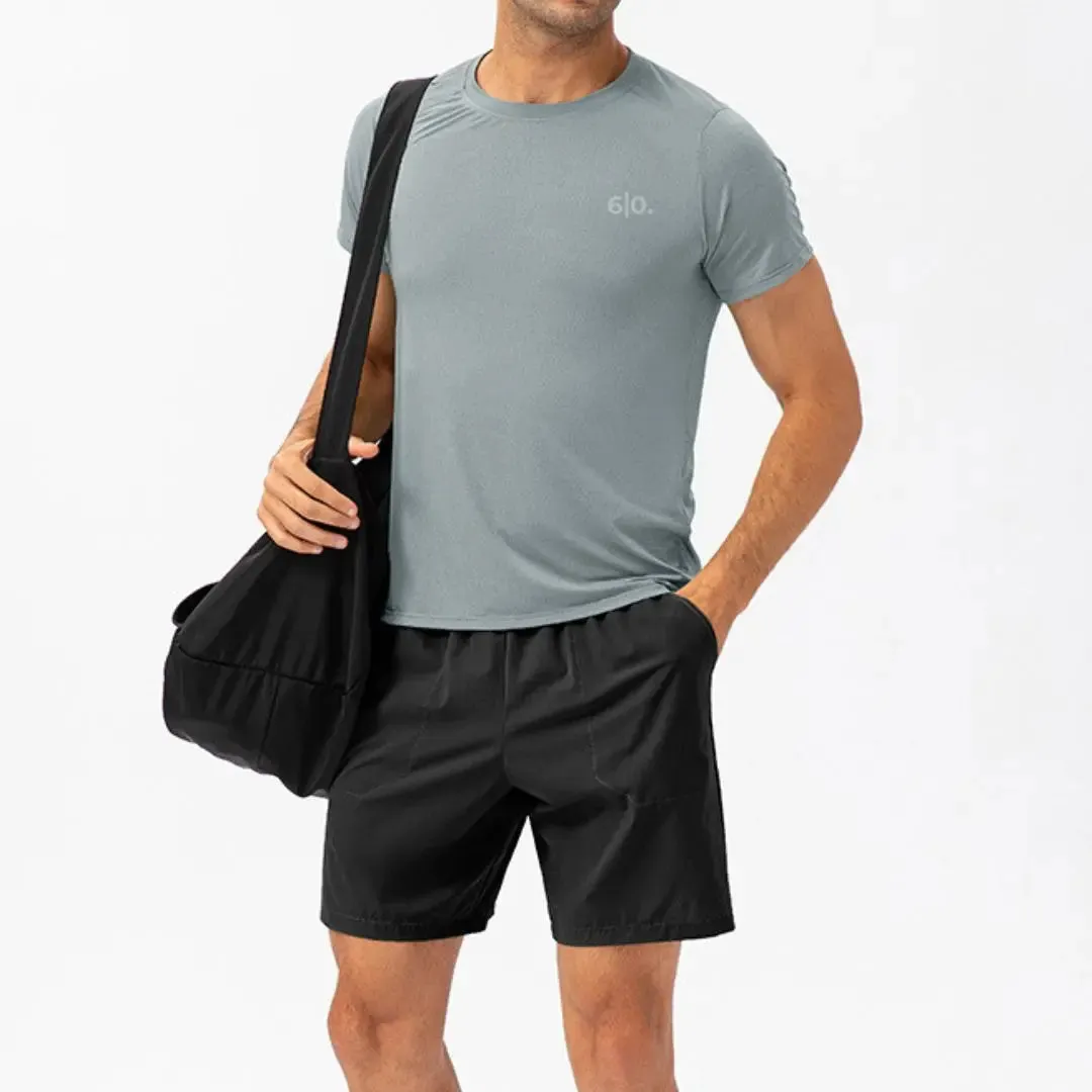 Black light material short sleeve t-shirts for men