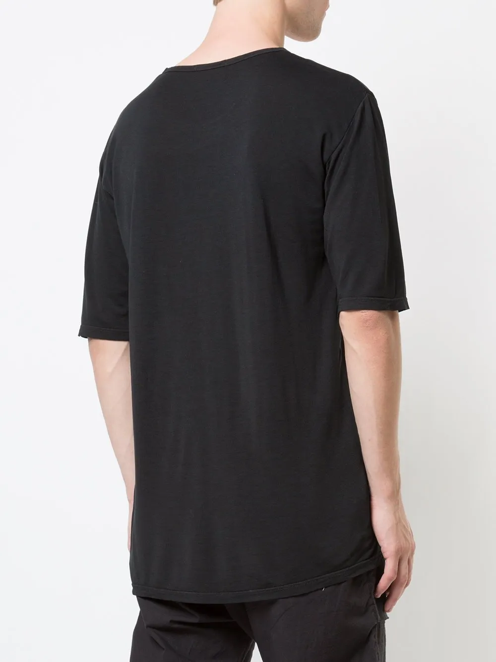 Black Print Detail T-Shirt