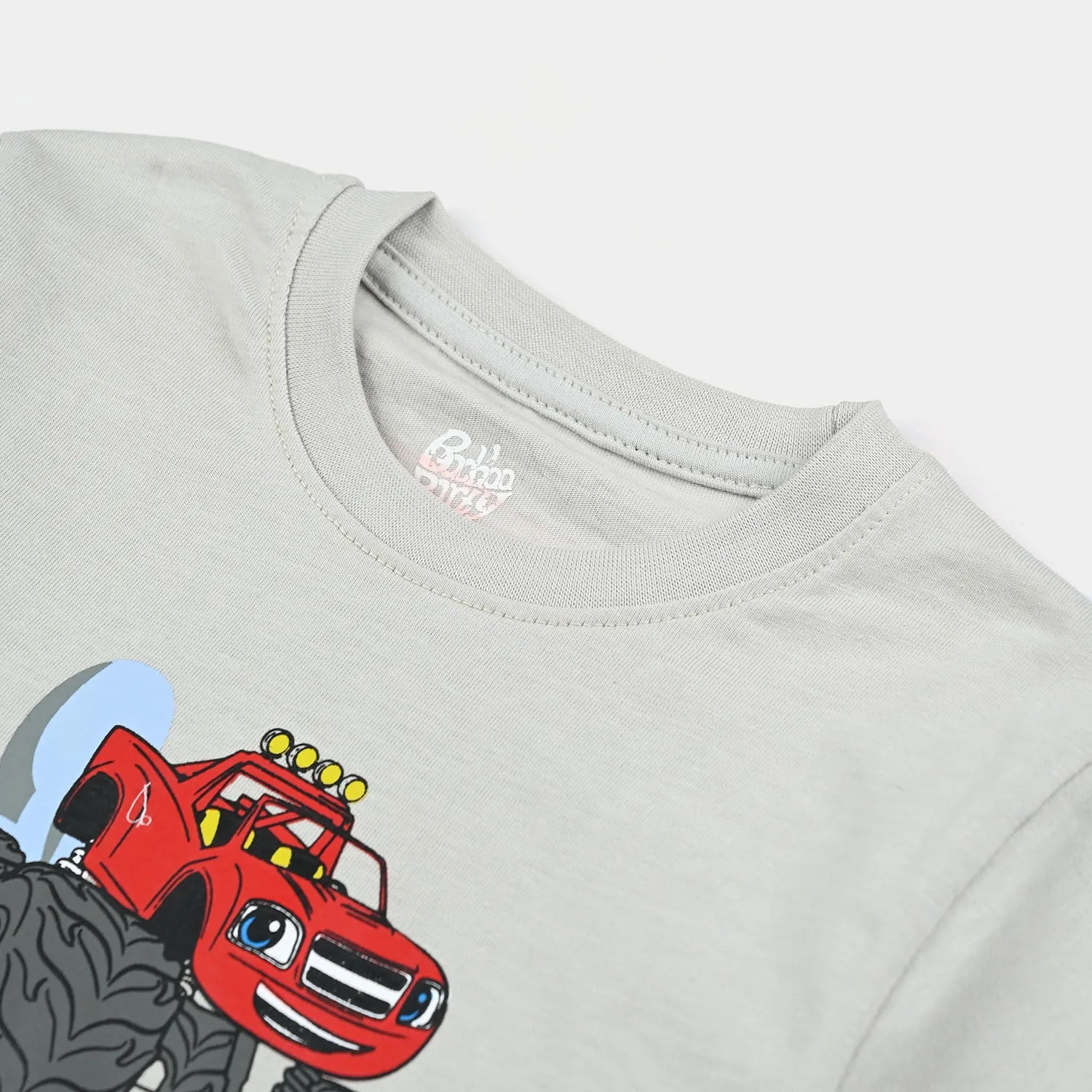Boys Cotton jersey T-Shirt H/S Racing-Blue.Fox