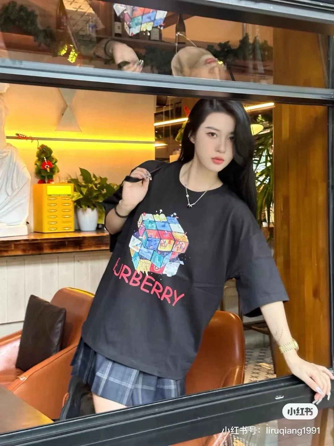 Burberry Rubik's Cube Graphic T-Shirt (Black)