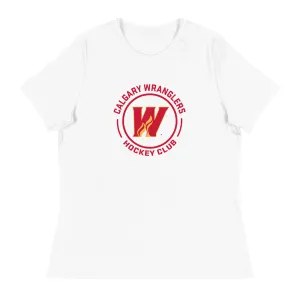 Calgary Wranglers Women's Faceoff Relaxed T-Shirt