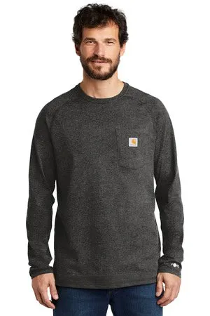 Carhartt Force Cotton Delmont Long Sleeve T-Shirt Carbon Heather.45791