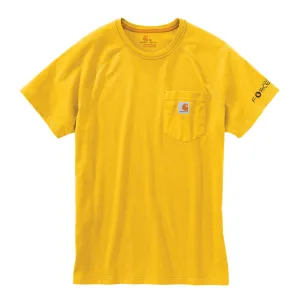 Carhartt Men's Tall Mustard Yellow Force Cotton S/S T-Shirt