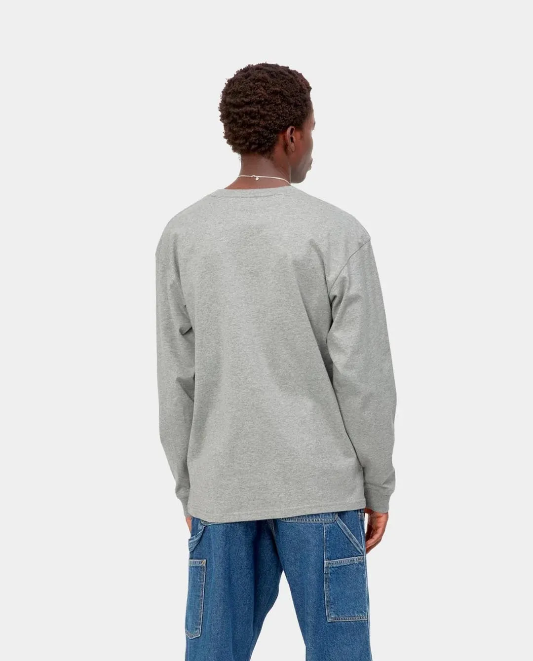 Carhartt WIP - LS Chase T-Shirt - Grey Heather/Gold