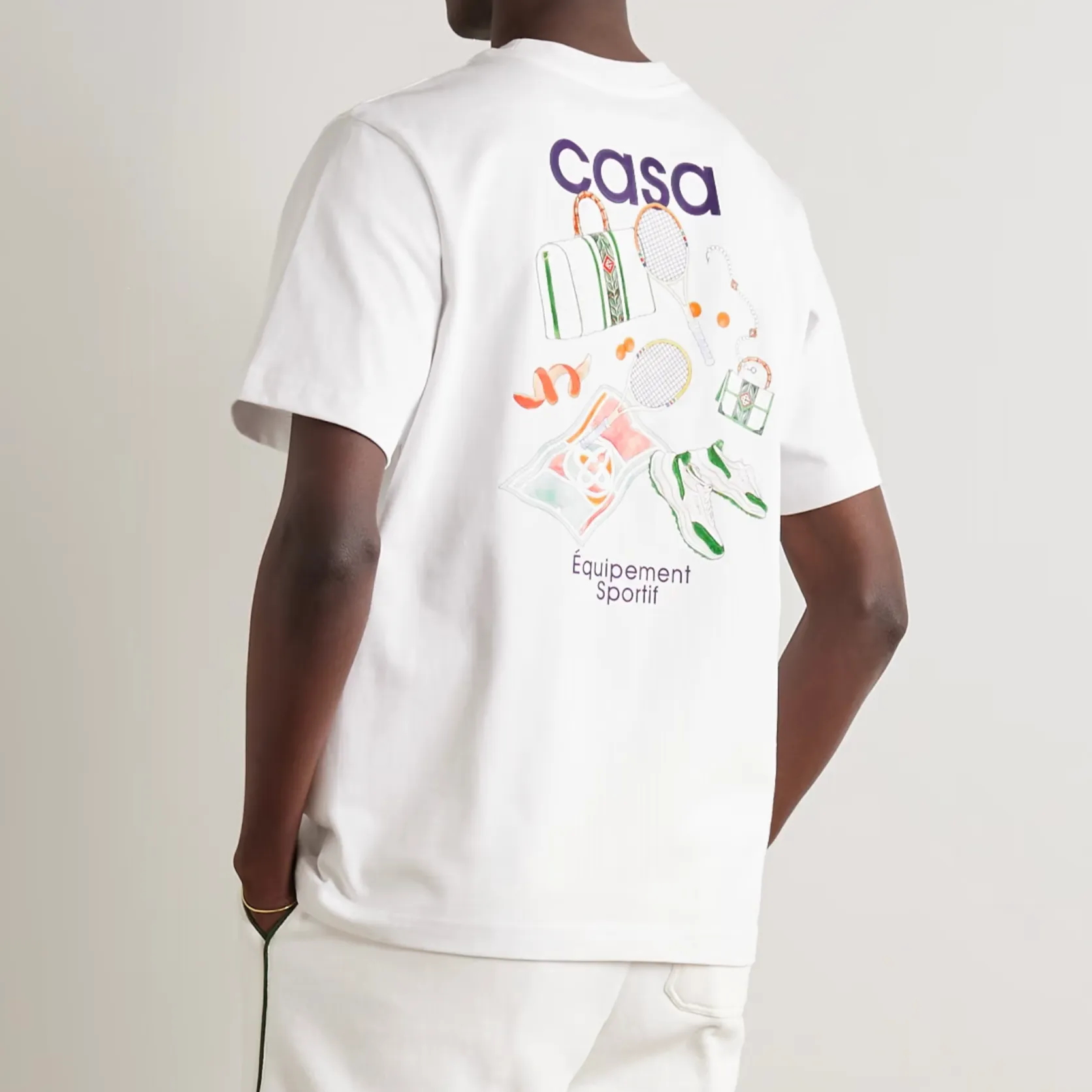 Casablanca White Logo T-Shirt