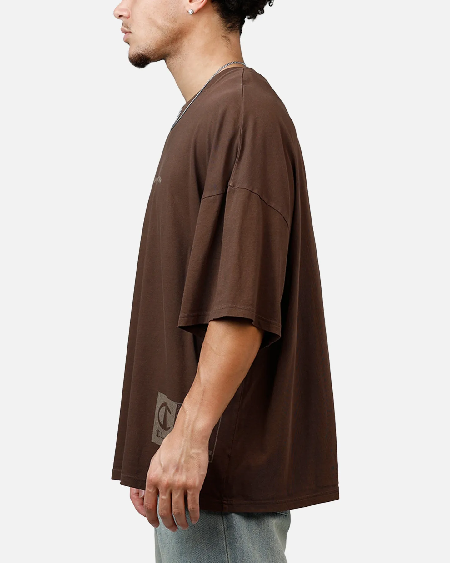 Champion Mega Jocktag Scrip T-Shirt Chocolate