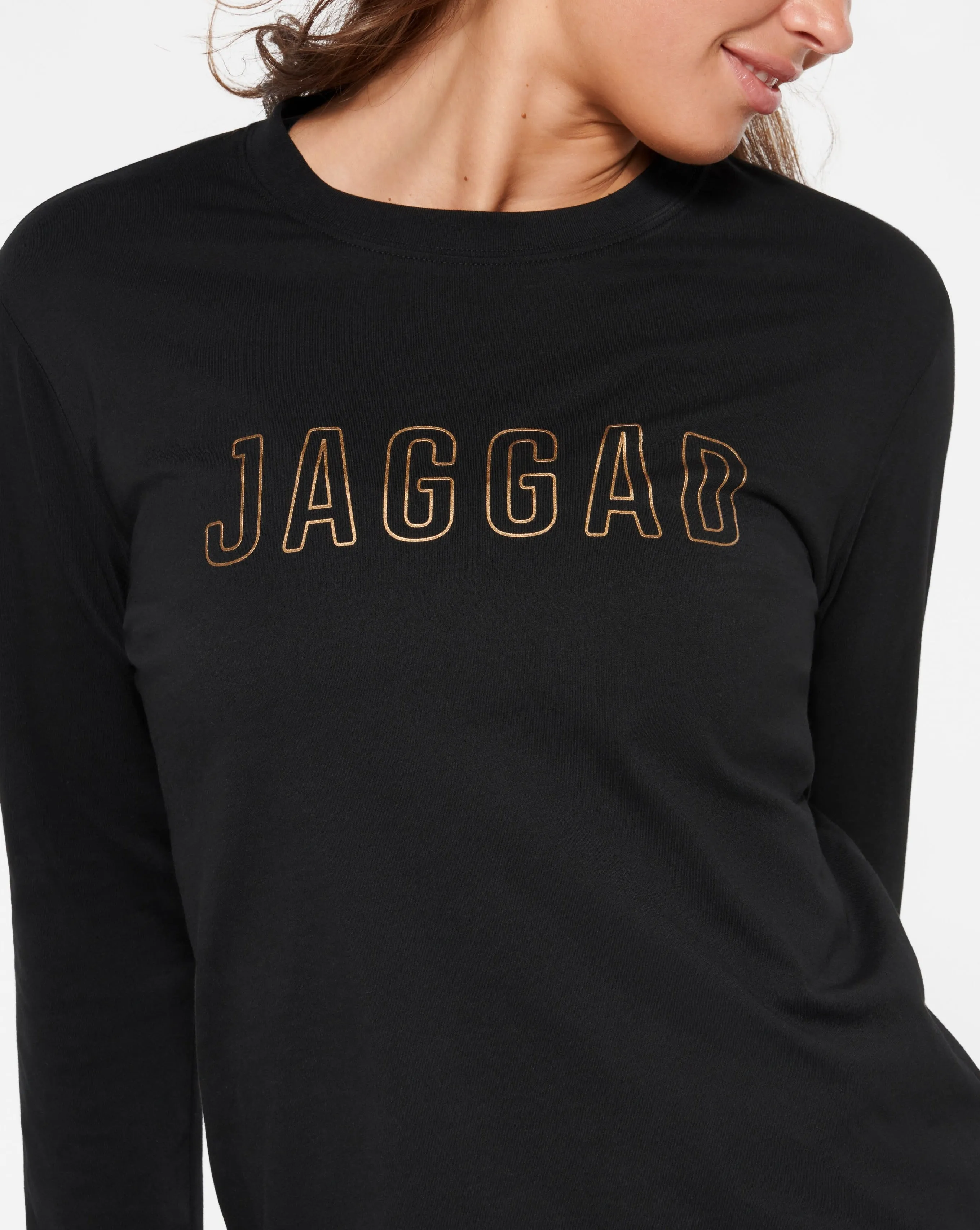 CLASSIC KEYLINE LONG SLEEVE TEE BLACK GOLD LOGO