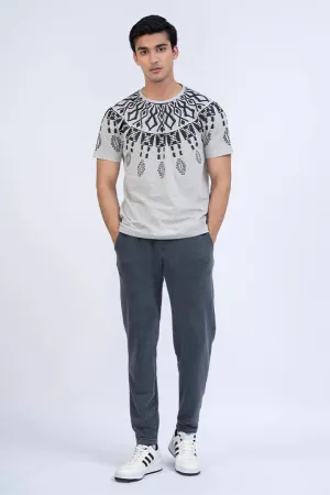 Contrast Print Relax Fit T-Shirt