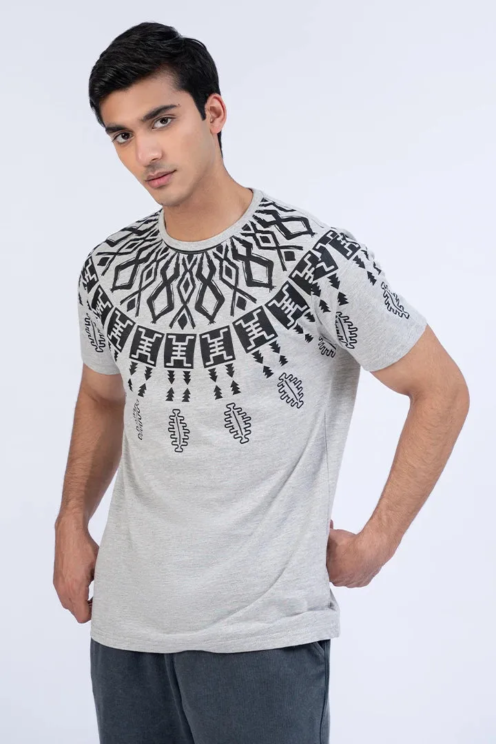 Contrast Print Relax Fit T-Shirt