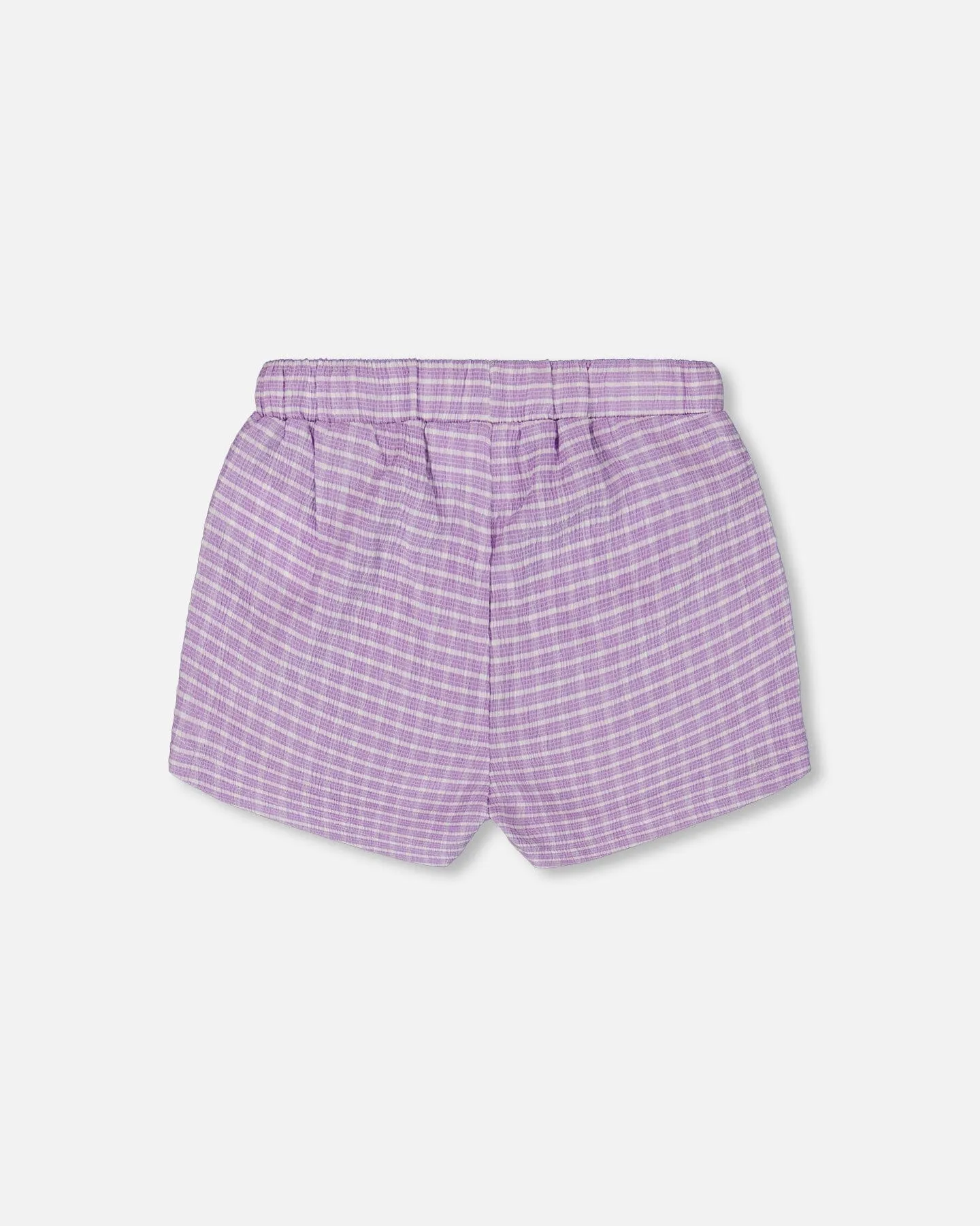 Crinkle Short White Checkered Lilac