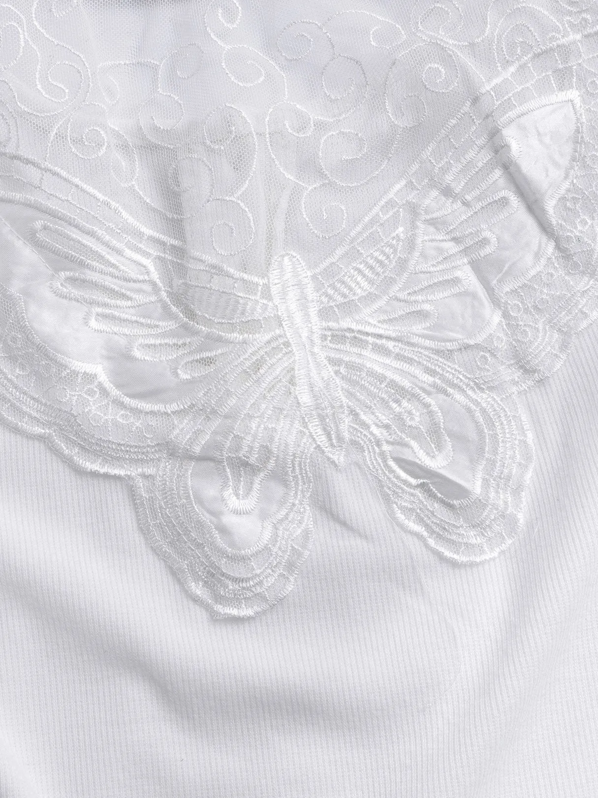 Custom Round Neck Lace Long Sleeve Tee
