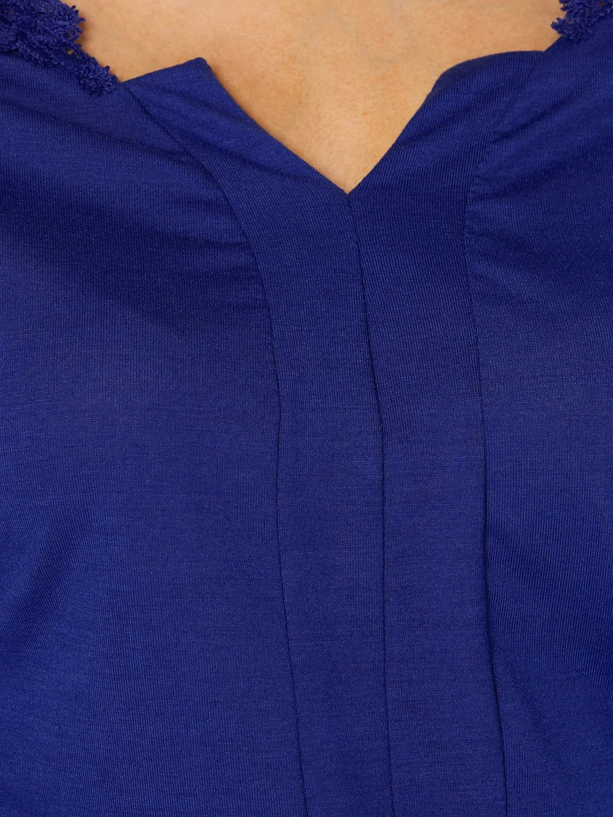 Custom V-Neck Plain Lace Cut Out Long Sleeve T-Shirts