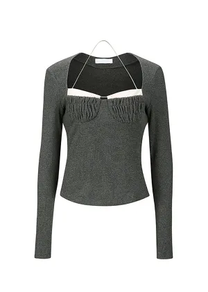 Cut Out Strap Detailed T-shirt