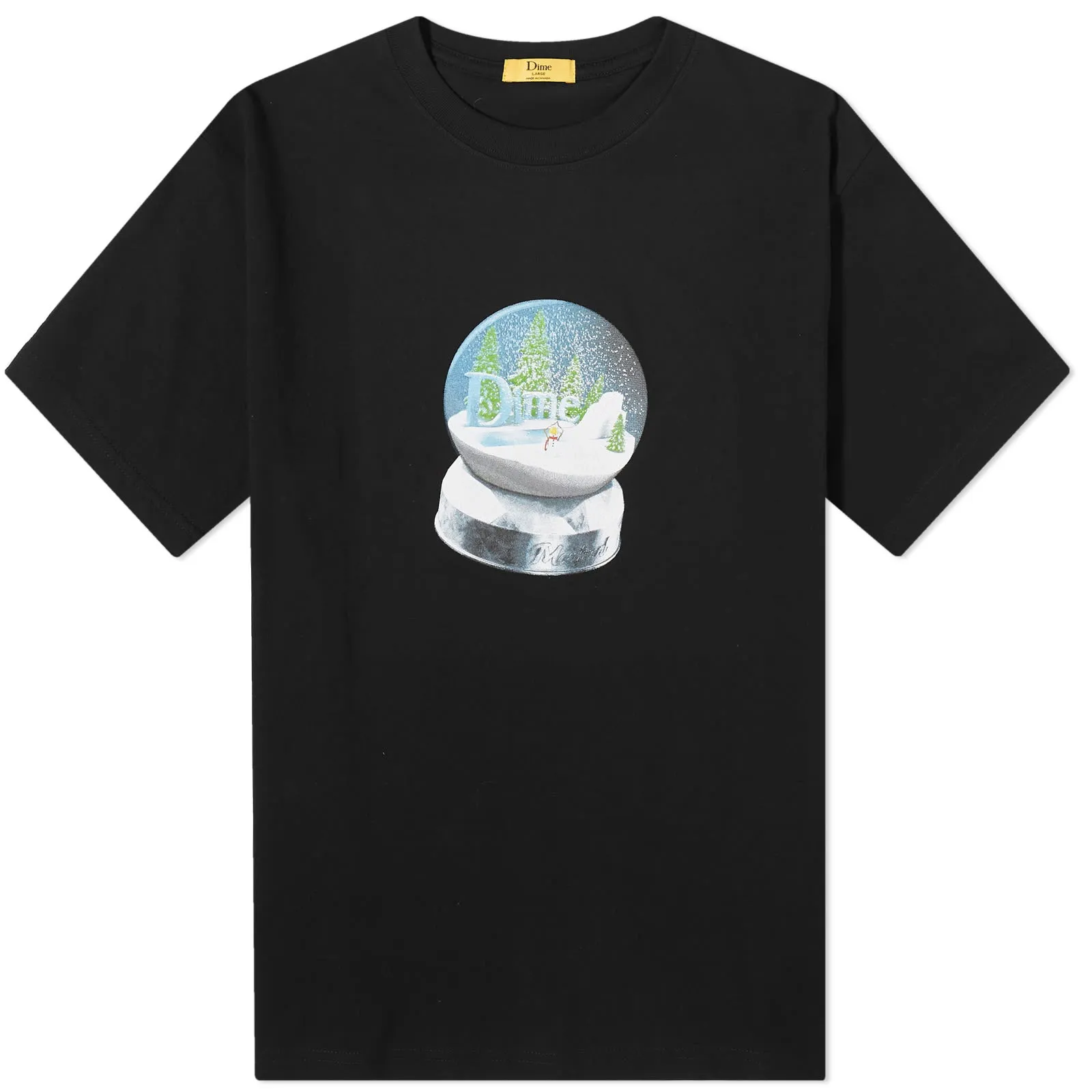 Dime Snow Globe T-shirt, black
