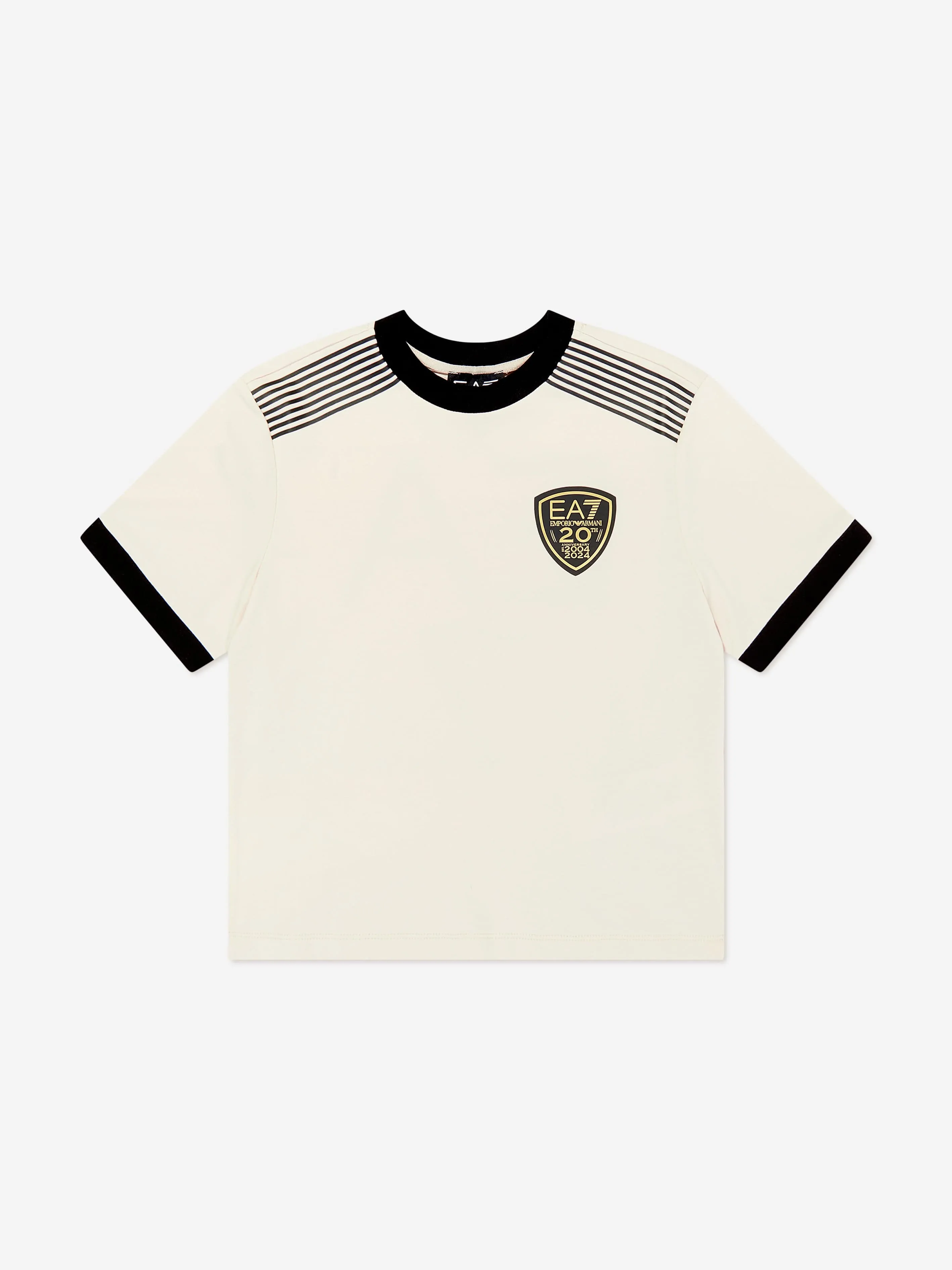 EA7 Emporio Armani Boys Anniversary T-Shirt in Beige