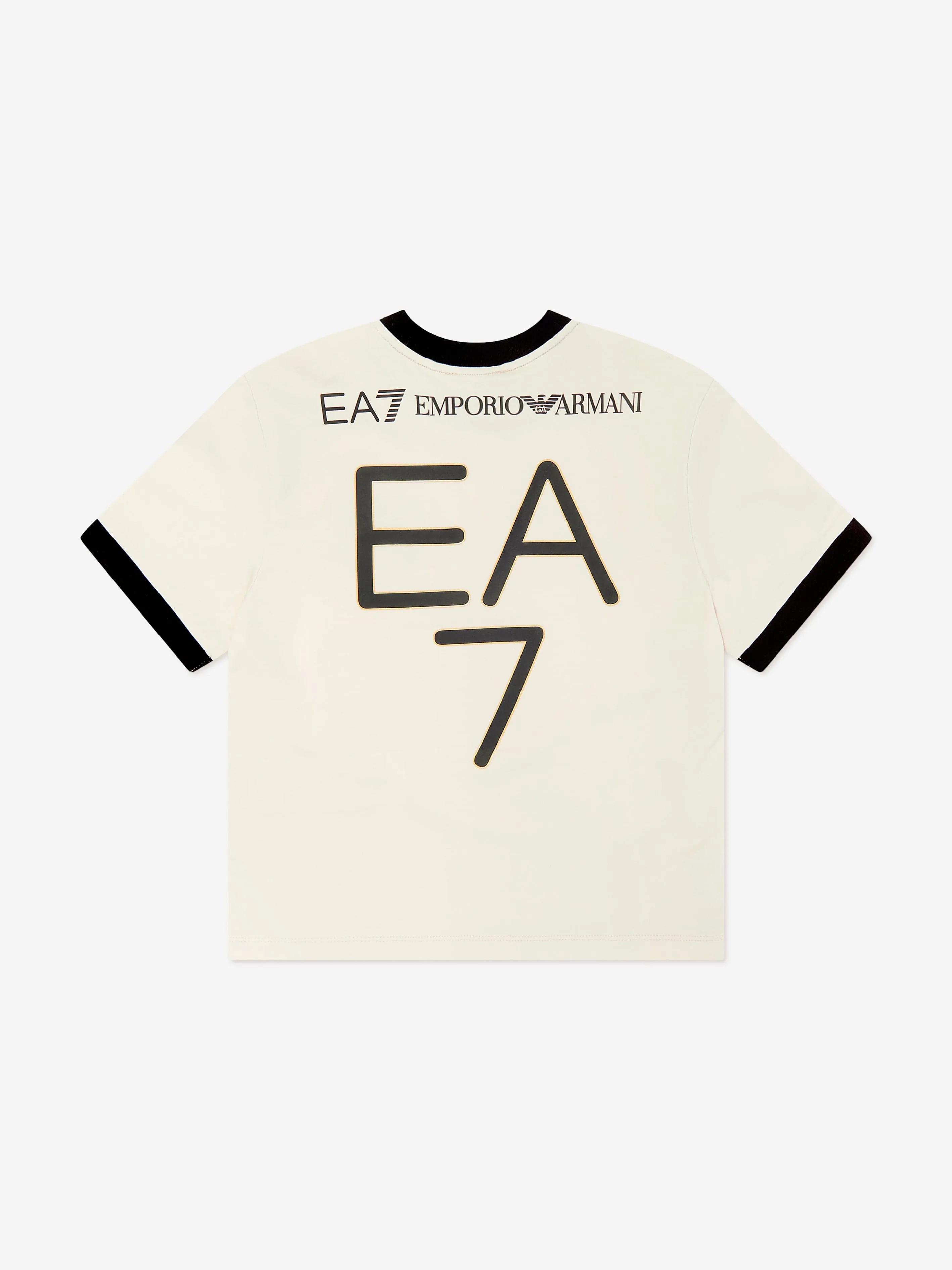 EA7 Emporio Armani Boys Anniversary T-Shirt in Beige