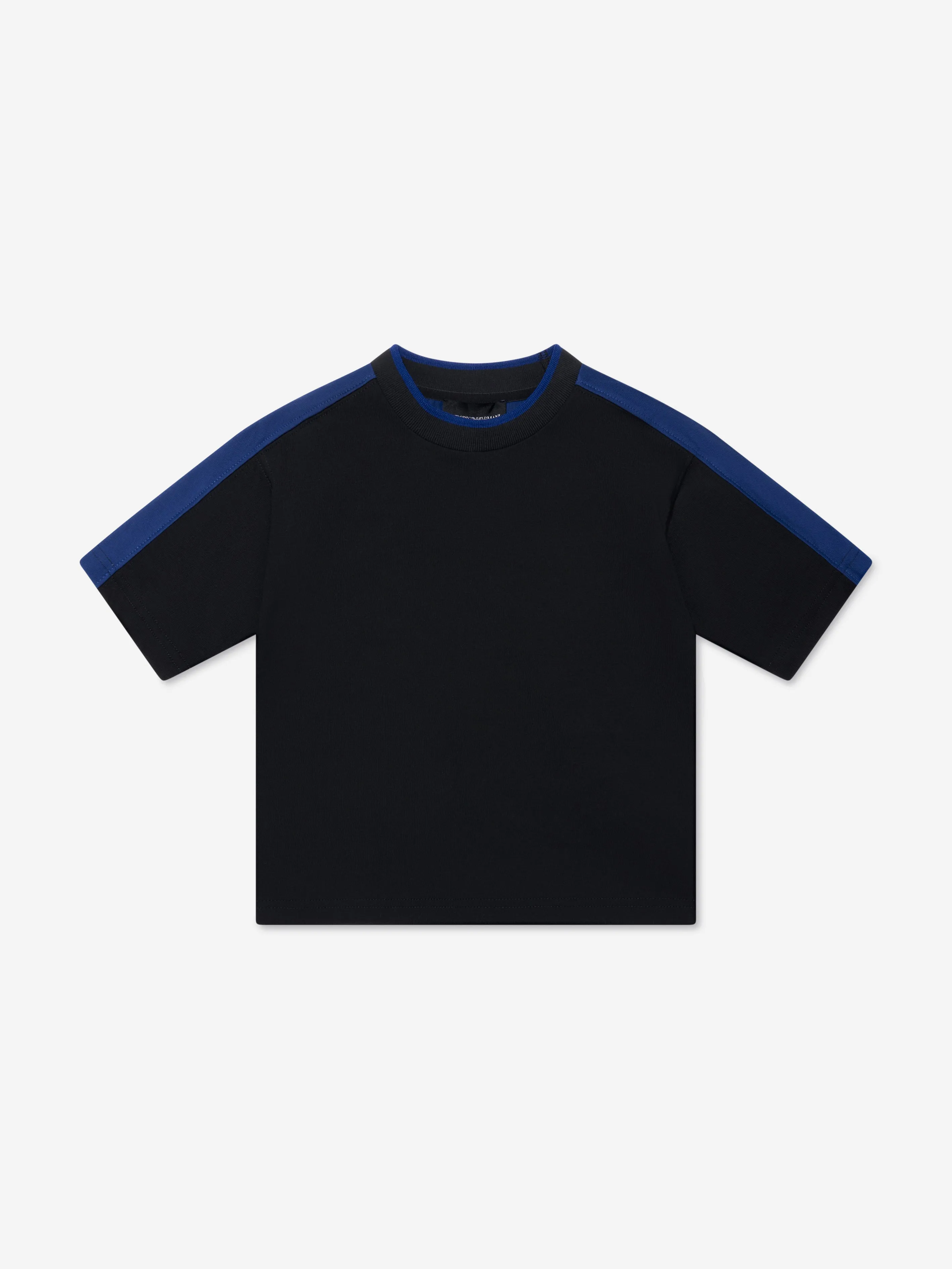 Emporio Armani Boys Branded T-Shirt in Navy