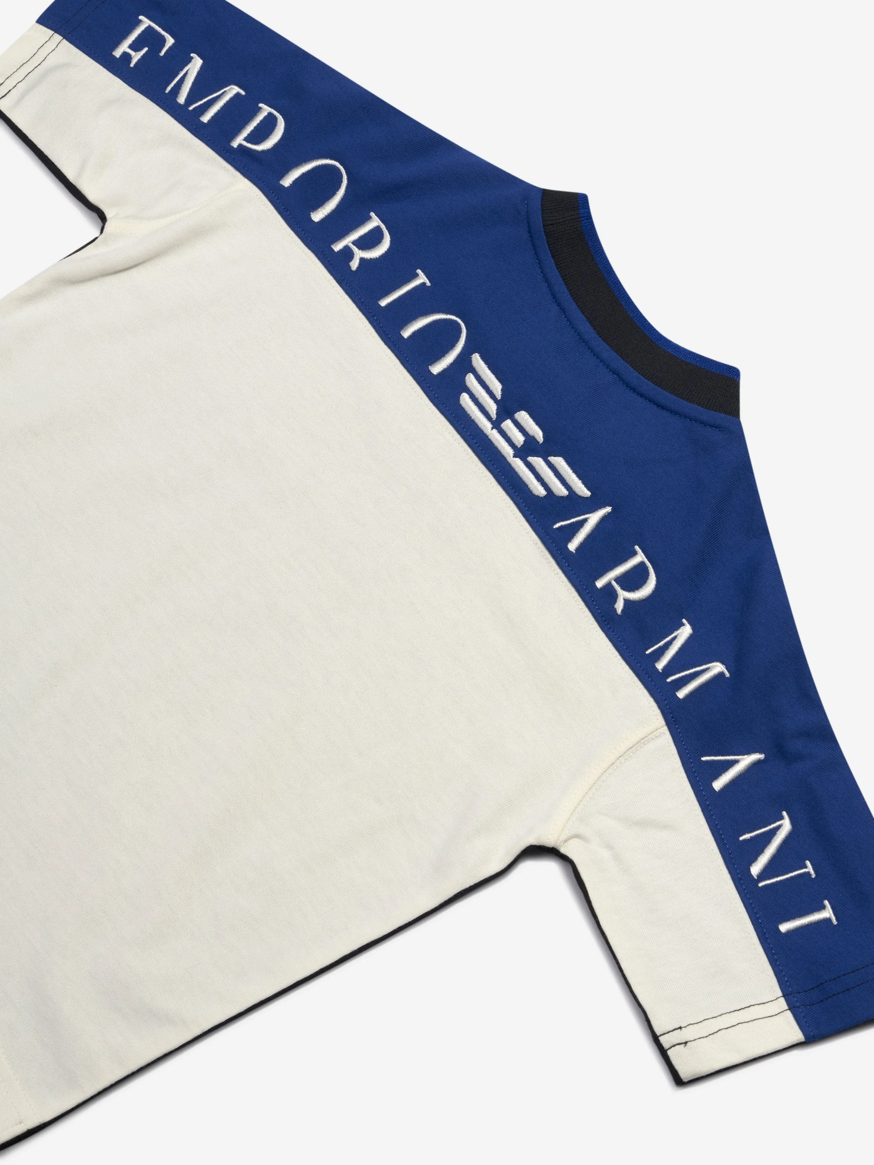 Emporio Armani Boys Branded T-Shirt in Navy