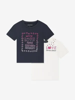 Emporio Armani Girls T-Shirts Set in White
