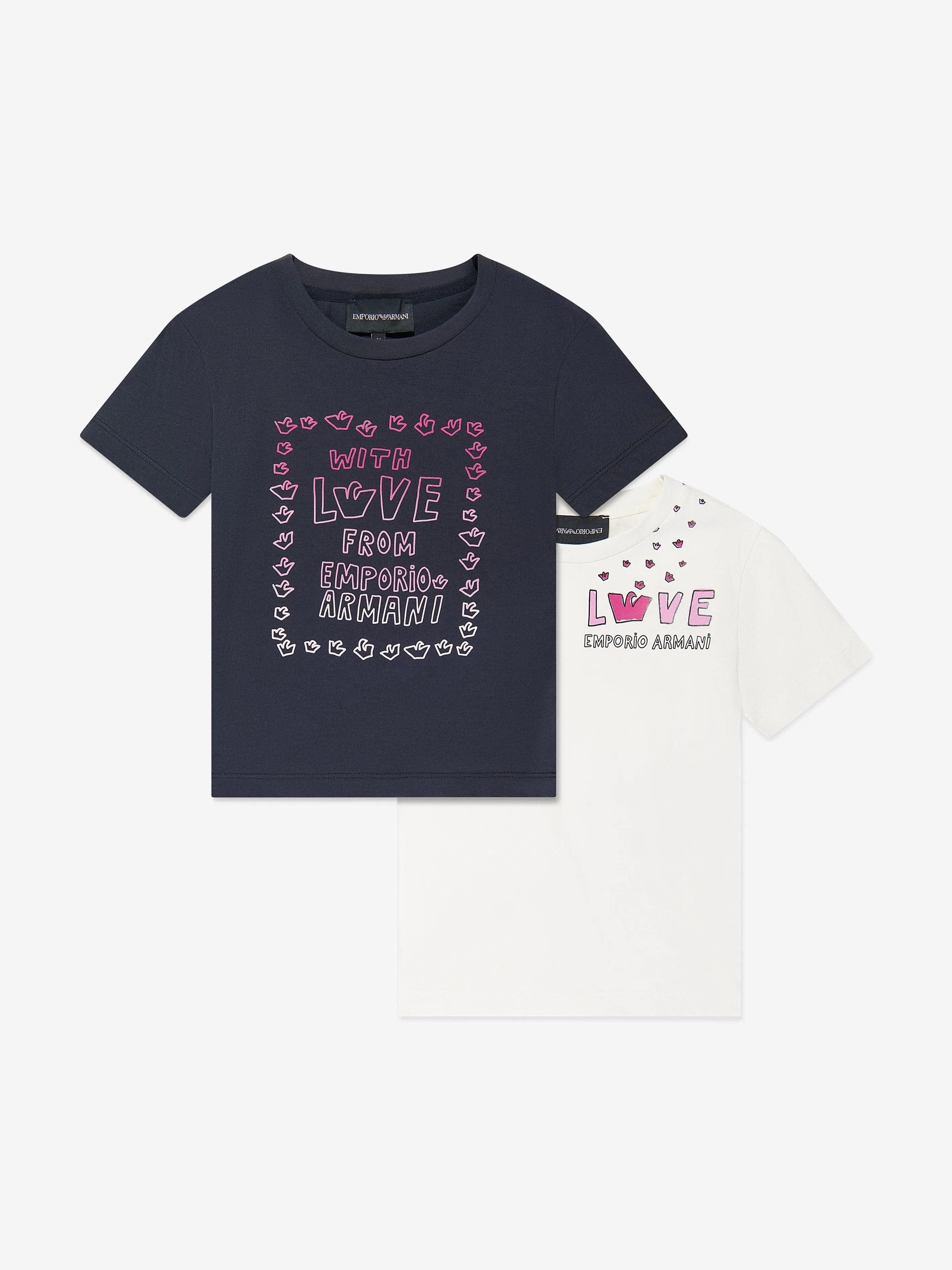 Emporio Armani Girls T-Shirts Set in White