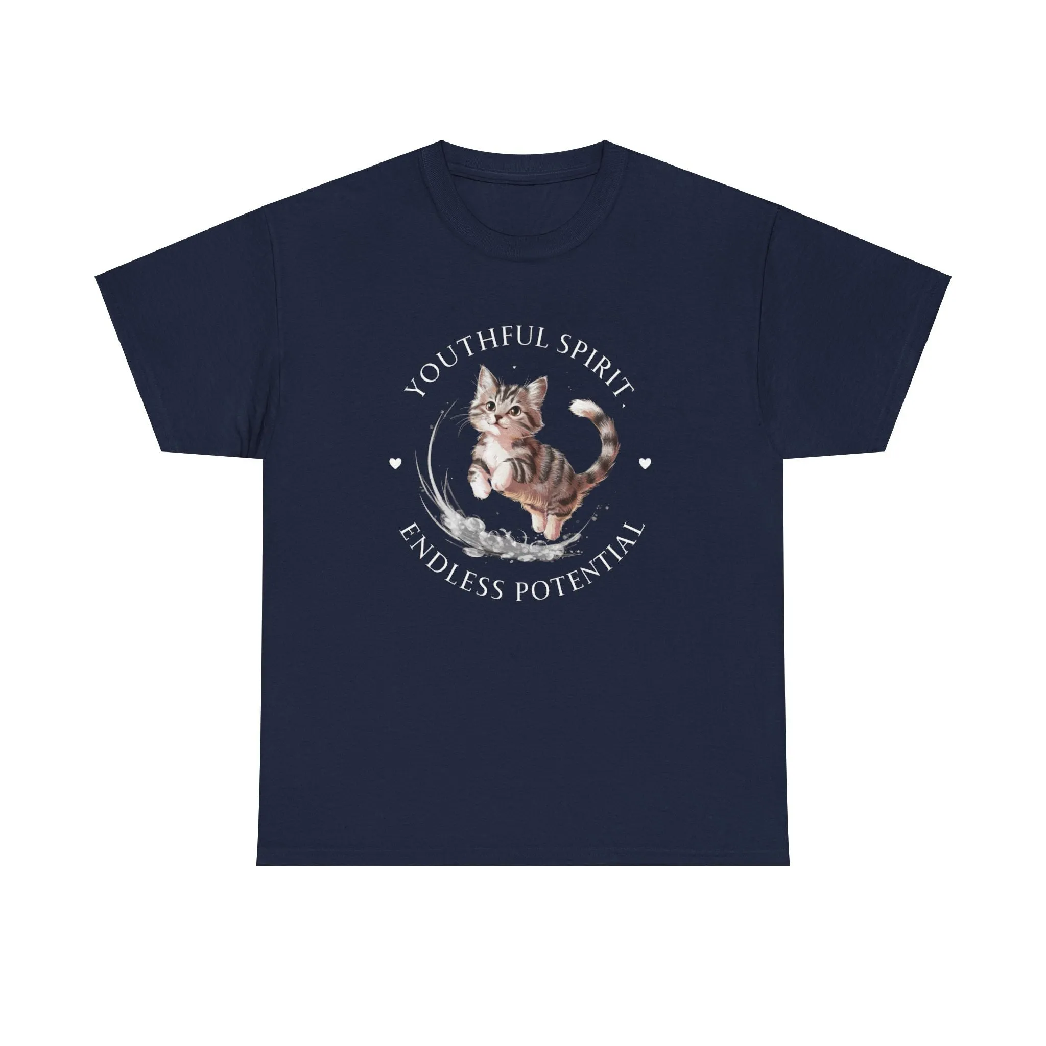 Funny Cat Youthfull Spirit Endless Potential Youth Gift Men Kids Women Funny Cat T-Shirt