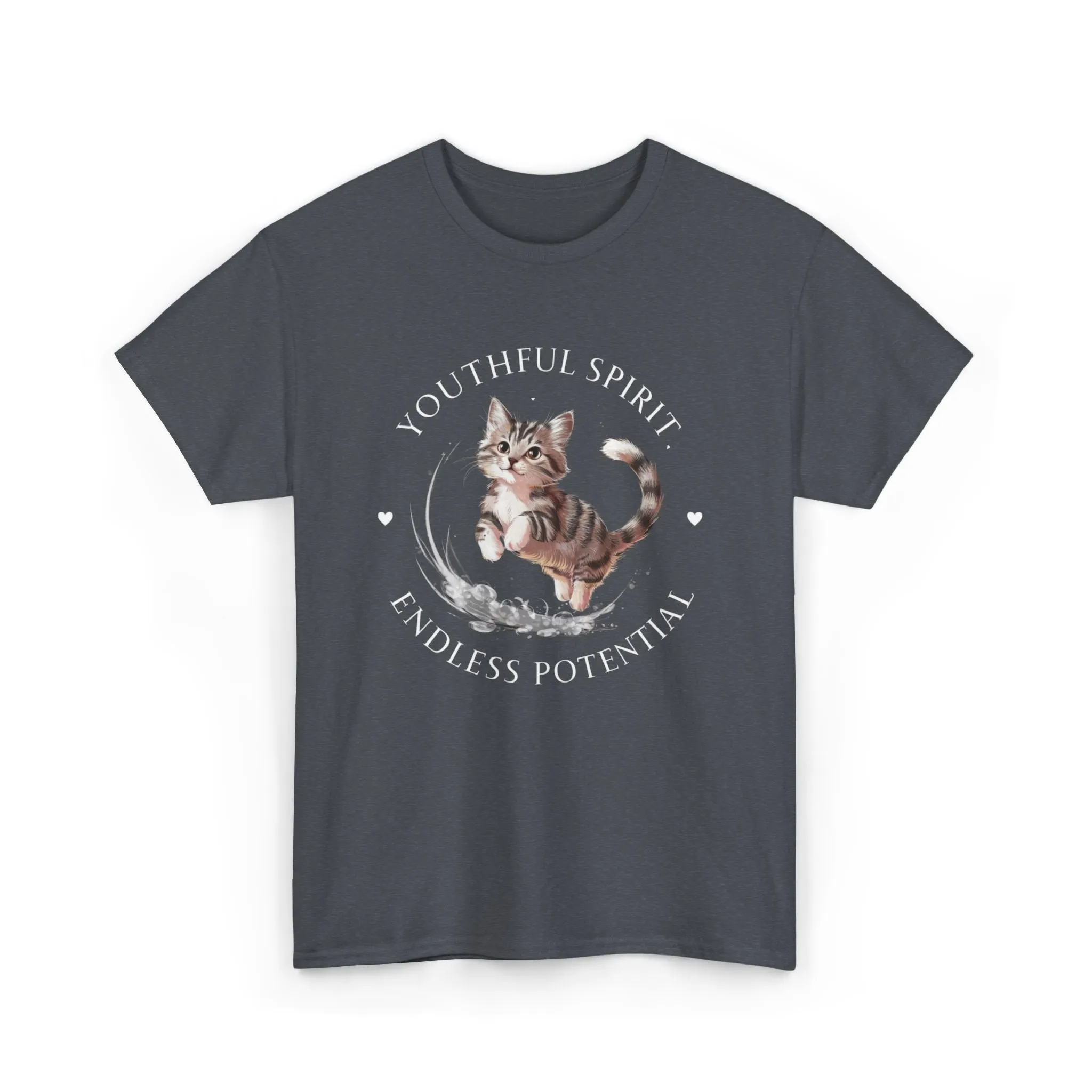 Funny Cat Youthfull Spirit Endless Potential Youth Gift Men Kids Women Funny Cat T-Shirt
