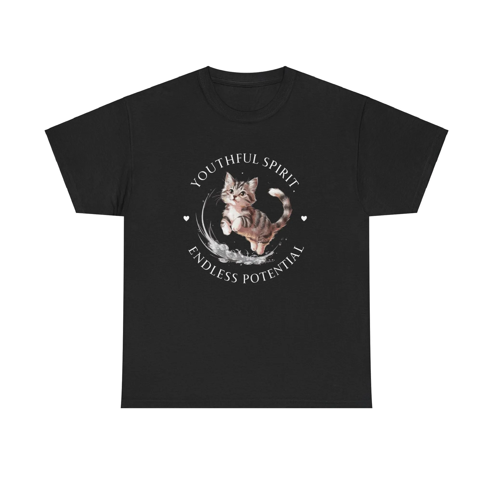 Funny Cat Youthfull Spirit Endless Potential Youth Gift Men Kids Women Funny Cat T-Shirt