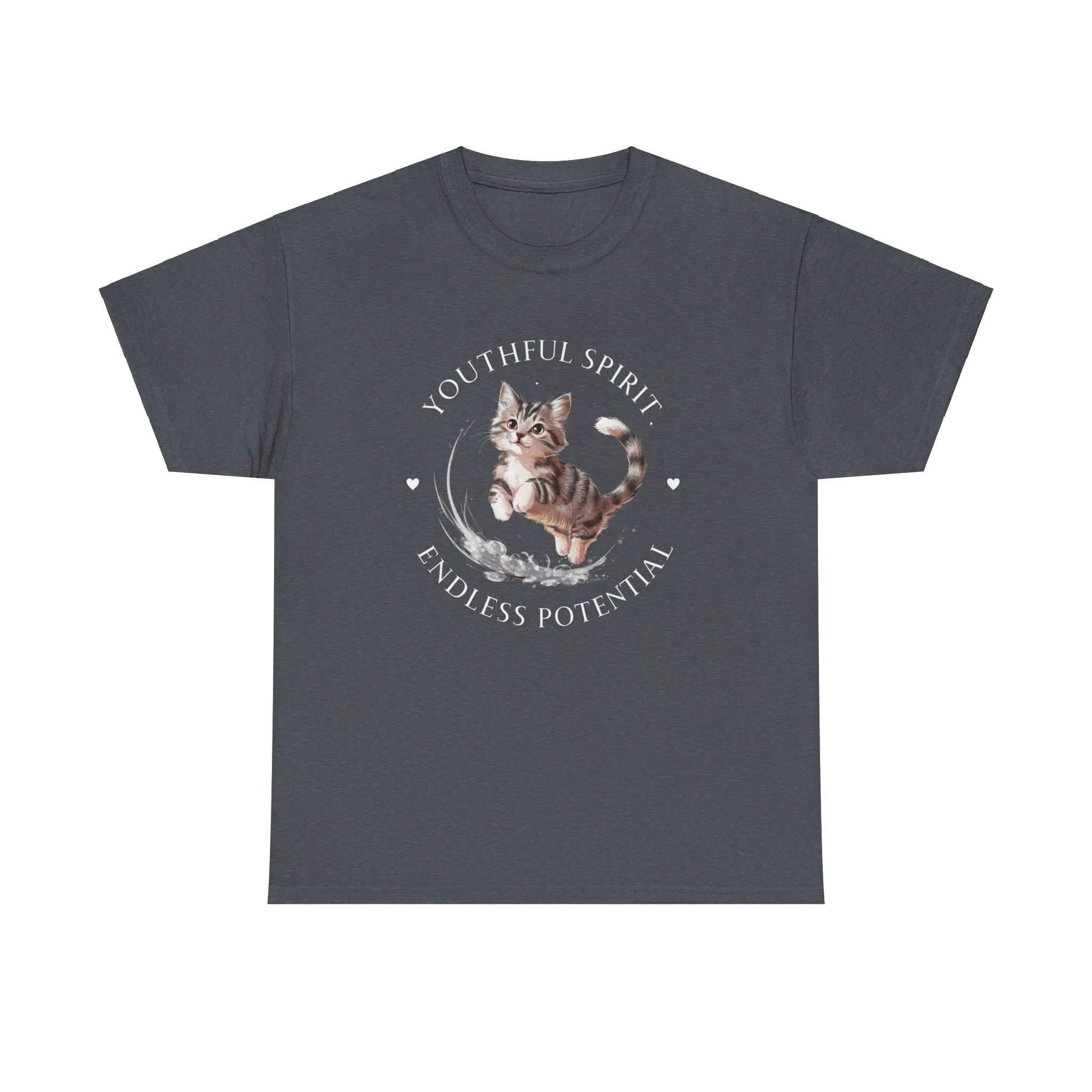 Funny Cat Youthfull Spirit Endless Potential Youth Gift Men Kids Women Funny Cat T-Shirt