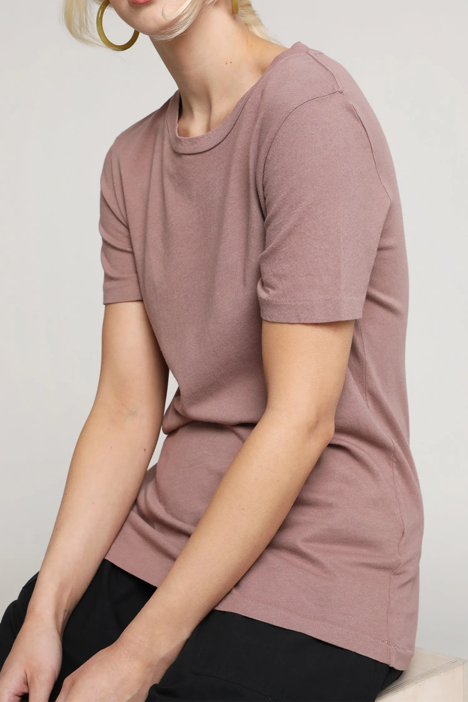 Garment dye crew neck short sleeve T-shirts