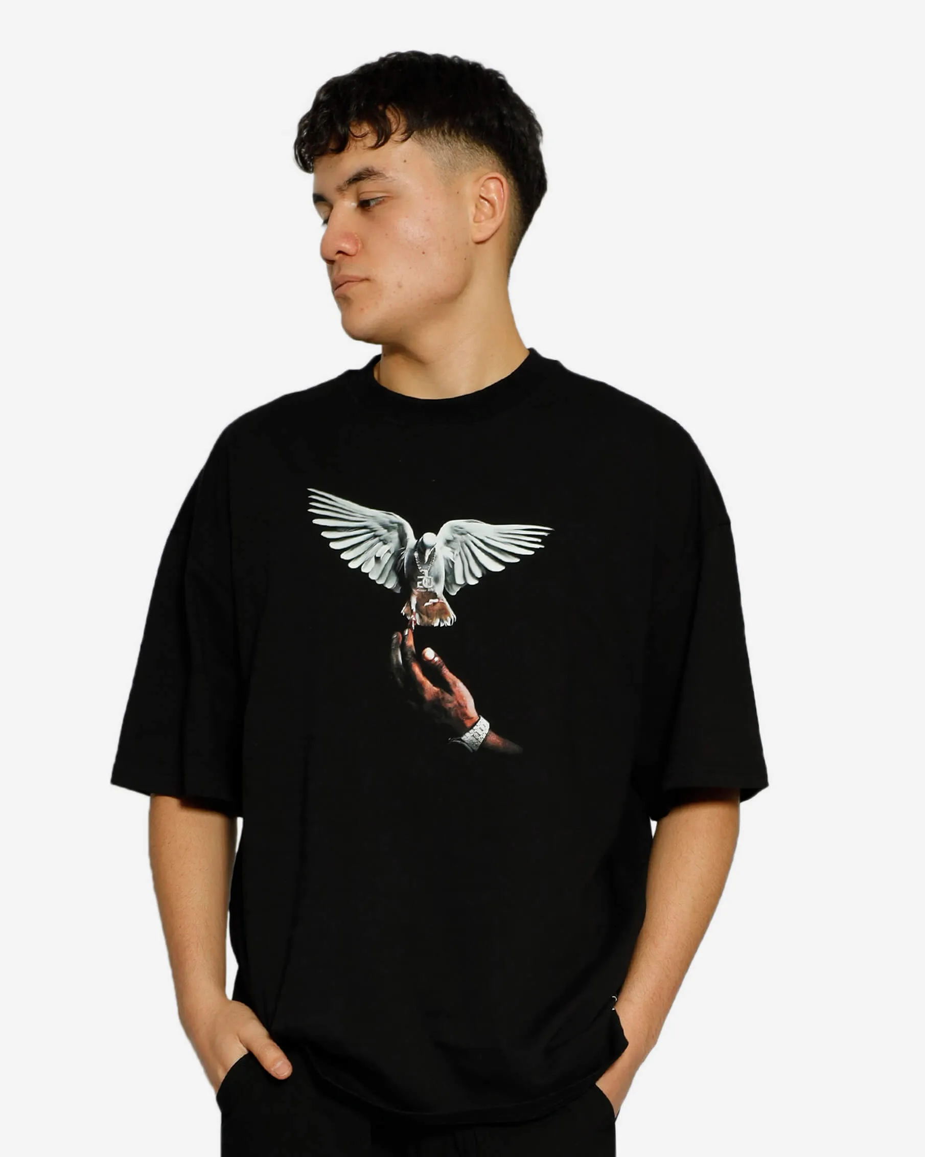 GD Pigeon Black Oversized T-Shirt