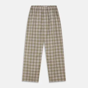 Green Multi Check Cotton Hastings Pyjama Trousers